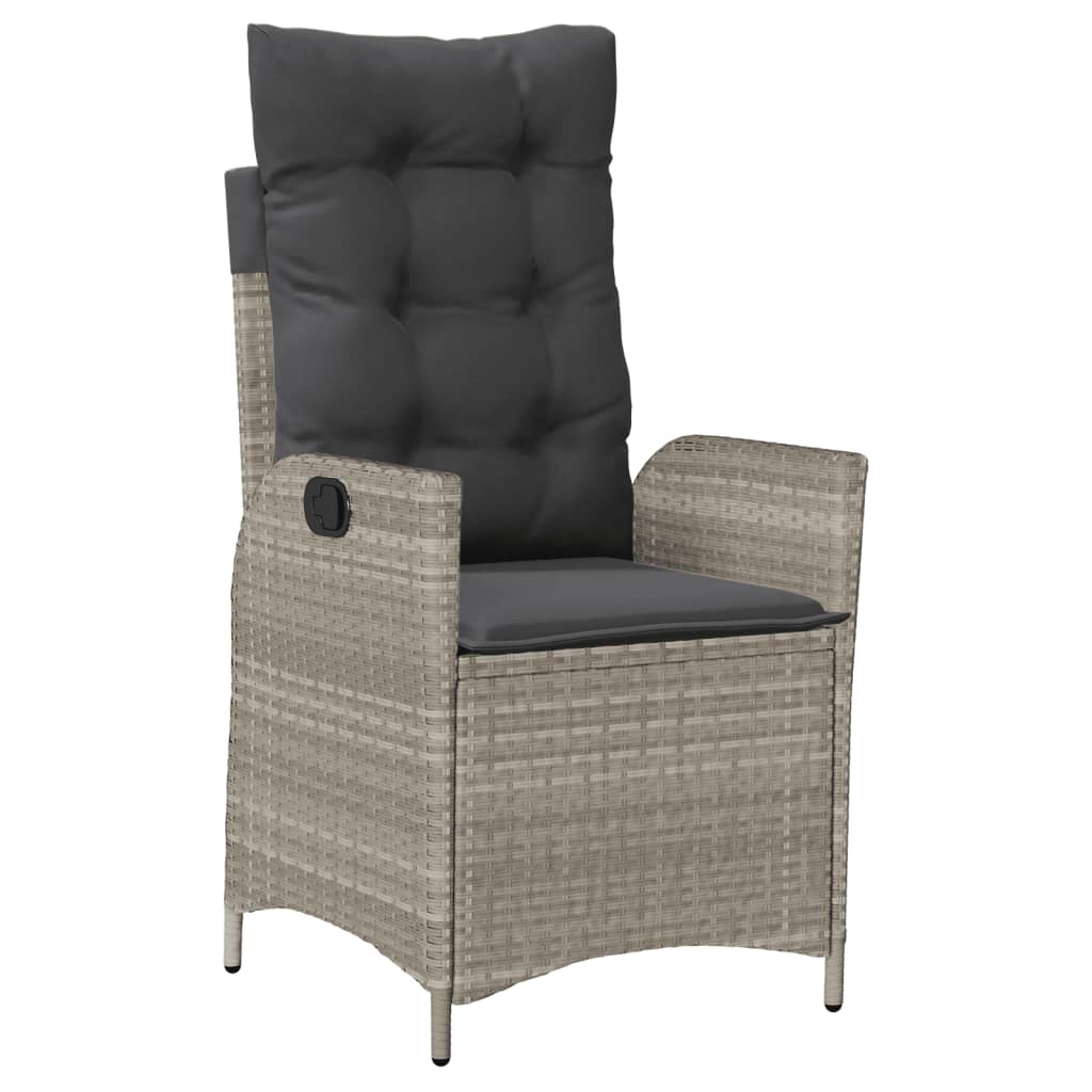 vidaXL Set mobilier grădină cu perne, 9 piese, gri deschis, poliratan vidaXL Set mobilier grădină cu perne, 9 piese, gri deschis, poliratan