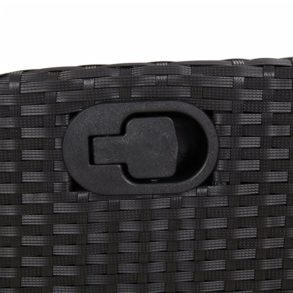 vidaXL Set mobilier de grădină cu perne, 9 piese, negru, poliratan vidaXL Set mobilier de grădină cu perne, 9 piese, negru, poliratan