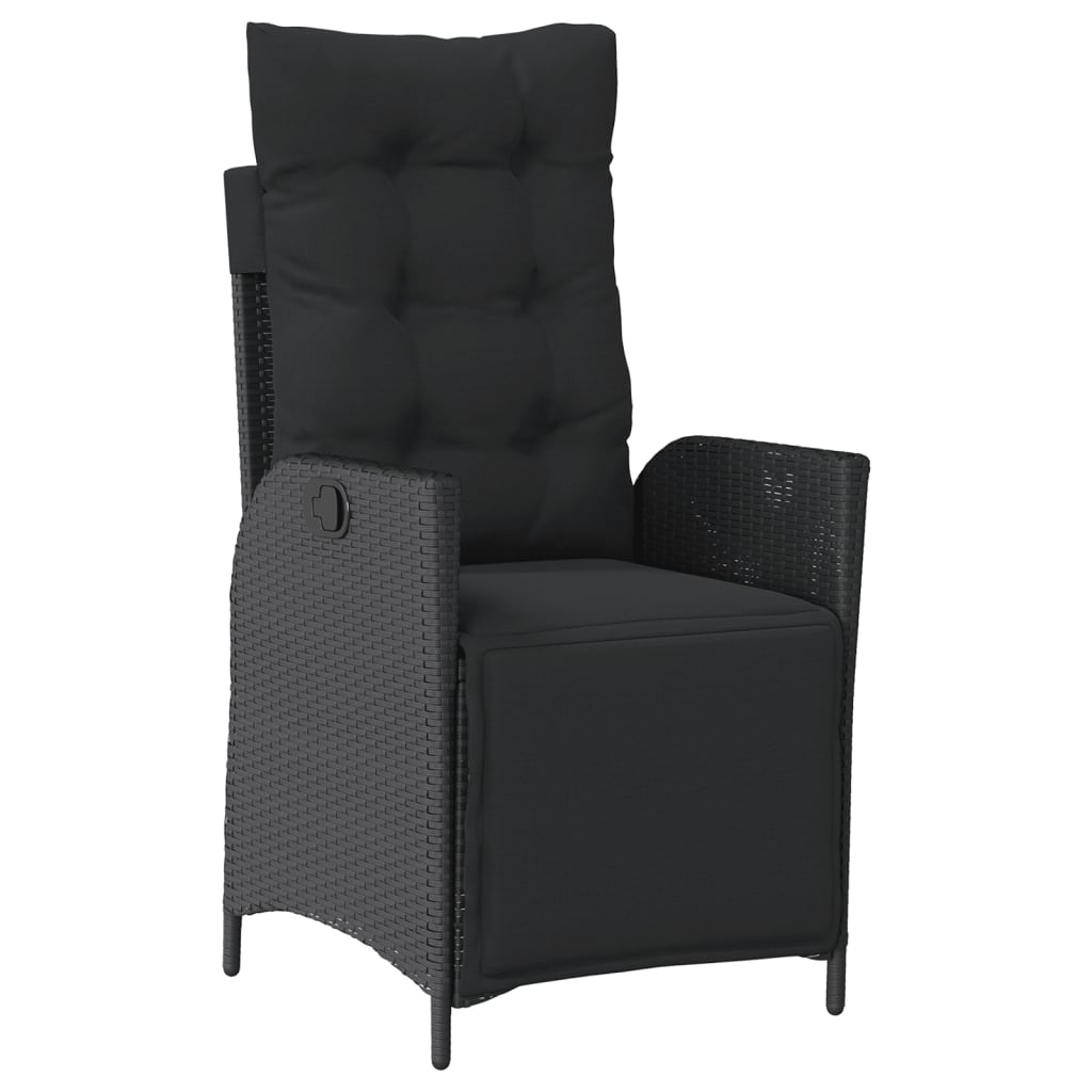 vidaXL Set mobilier de grădină cu perne, 9 piese, negru, poliratan vidaXL Set mobilier de grădină cu perne, 9 piese, negru, poliratan