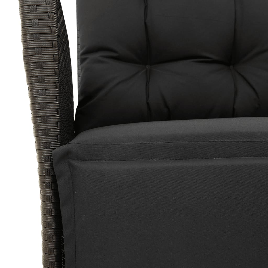 vidaXL Set mobilier de grădină cu perne, 9 piese, negru, poliratan vidaXL Set mobilier de grădină cu perne, 9 piese, negru, poliratan