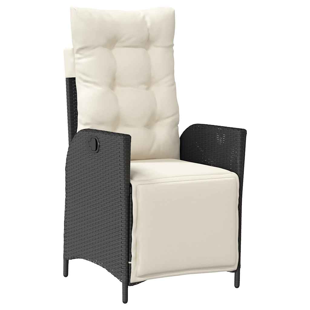 vidaXL Set mobilier de grădină cu perne, 9 piese, negru, poliratan vidaXL Set mobilier de grădină cu perne, 9 piese, negru, poliratan
