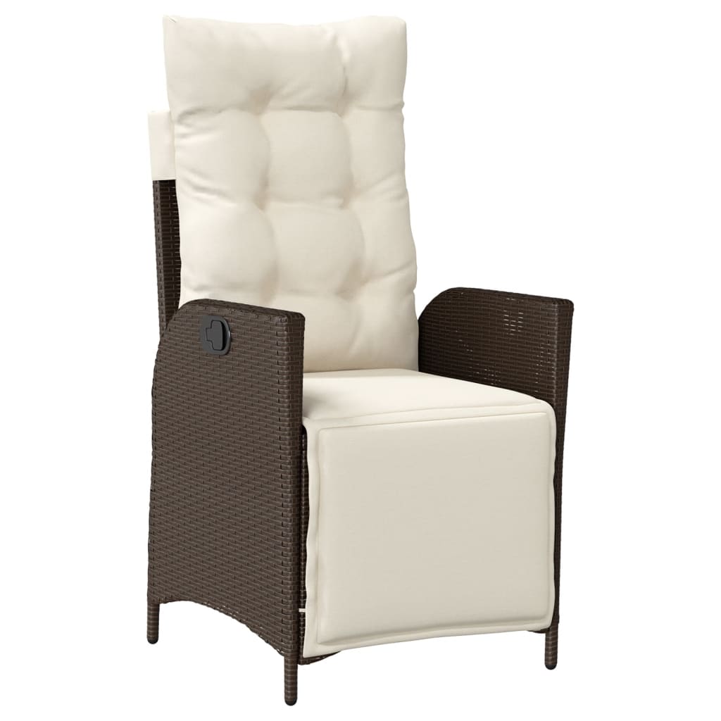 vidaXL Set mobilier de grădină, 5 piese, cu perne, maro, poliratan vidaXL Set mobilier de grădină, 5 piese, cu perne, maro, poliratan