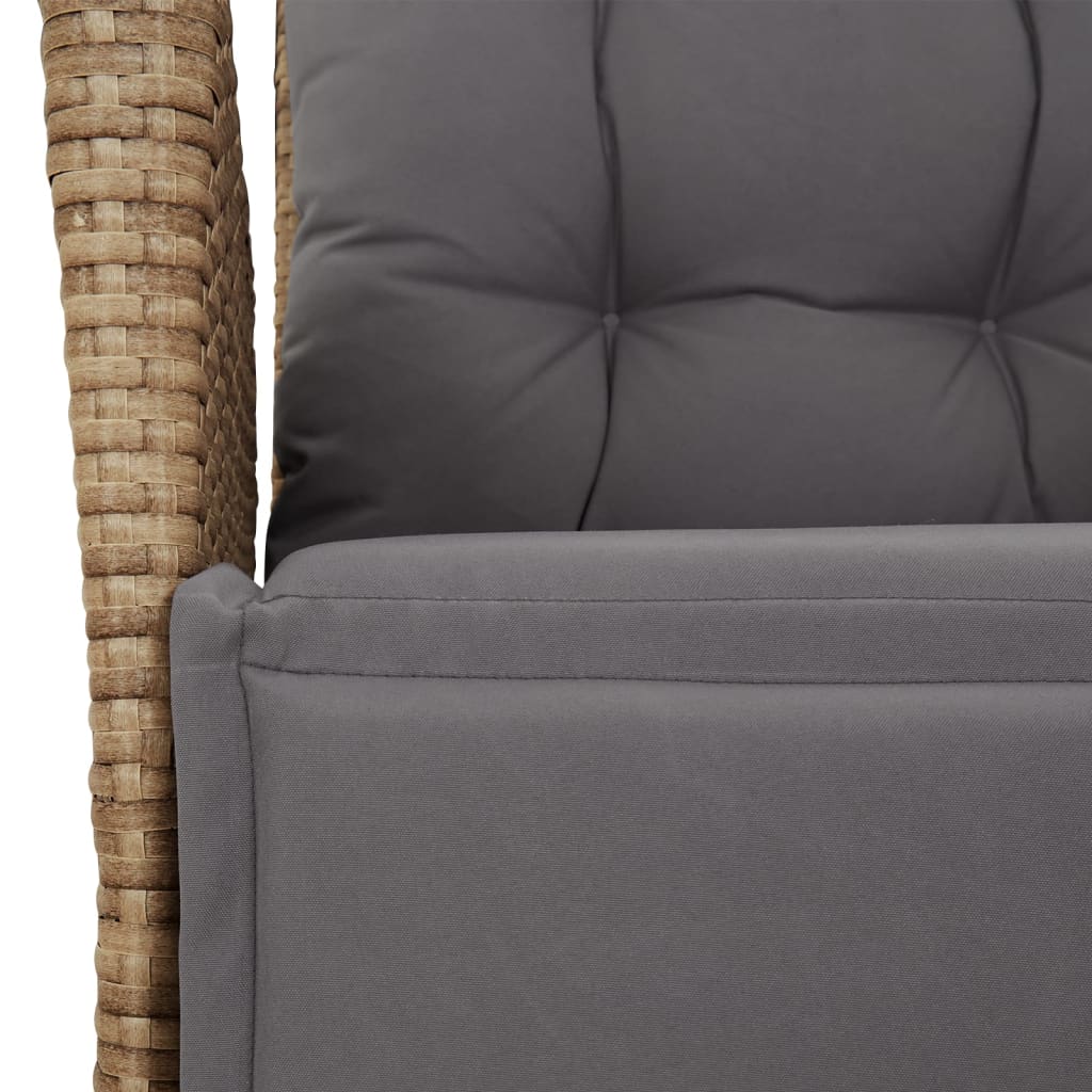 vidaXL Set mobilier pentru grădină, 5 piese, cu perne, bej, poliratan vidaXL Set mobilier pentru grădină, 5 piese, cu perne, bej, poliratan
