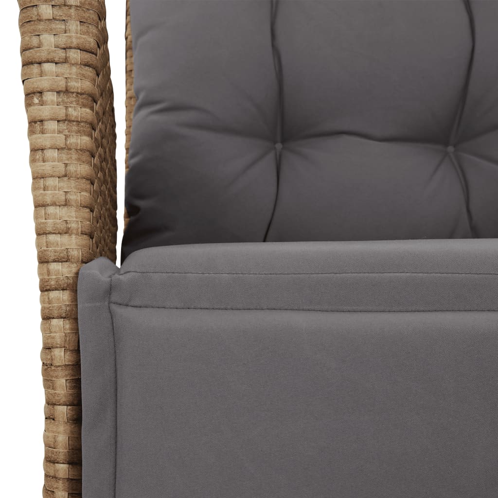 vidaXL Set mobilier pentru grădină, 5 piese, cu perne, bej, poliratan vidaXL Set mobilier pentru grădină, 5 piese, cu perne, bej, poliratan