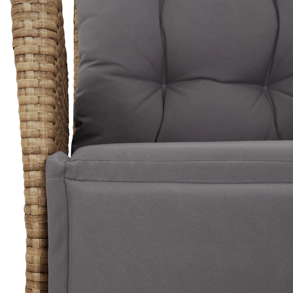 vidaXL Set mobilier pentru grădină, 5 piese, cu perne, bej, poliratan vidaXL Set mobilier pentru grădină, 5 piese, cu perne, bej, poliratan