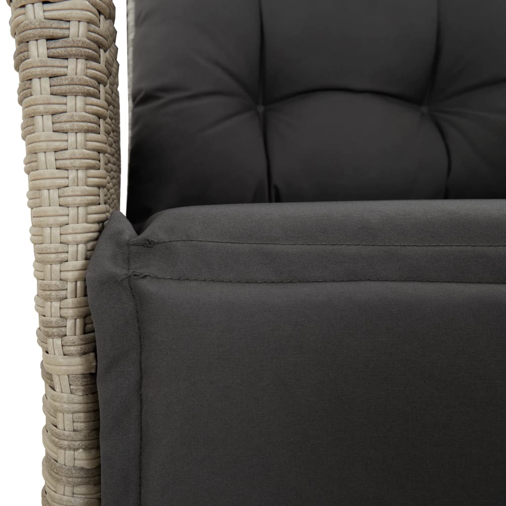 vidaXL Set mobilier grădină cu perne, 9 piese, gri deschis, poliratan vidaXL Set mobilier grădină cu perne, 9 piese, gri deschis, poliratan