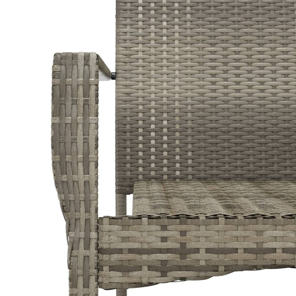 vidaXL Set mobilier grădină cu perne, 9 piese, gri, poliratan vidaXL Set mobilier grădină cu perne, 9 piese, gri, poliratan