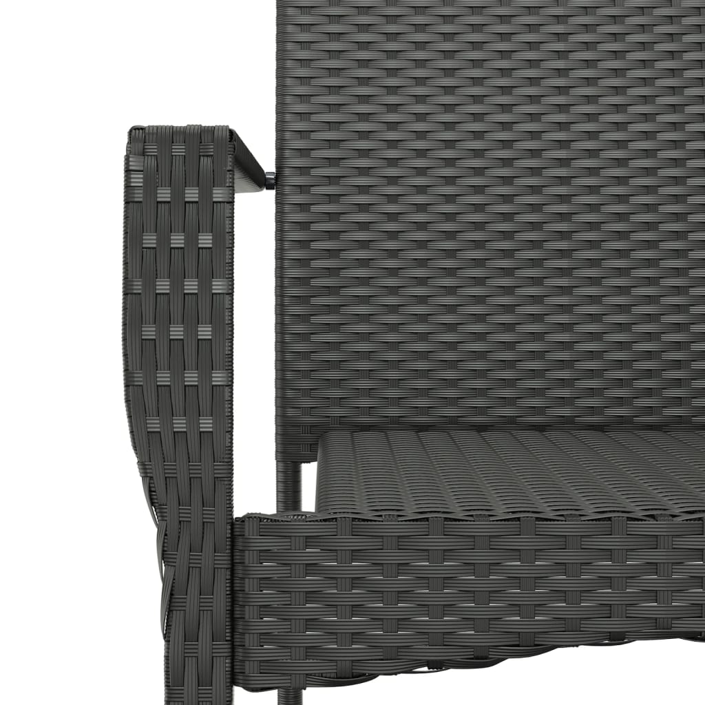 vidaXL Set mobilier de grădină cu perne, 7 piese, negru, poliratan vidaXL Set mobilier de grădină cu perne, 7 piese, negru, poliratan