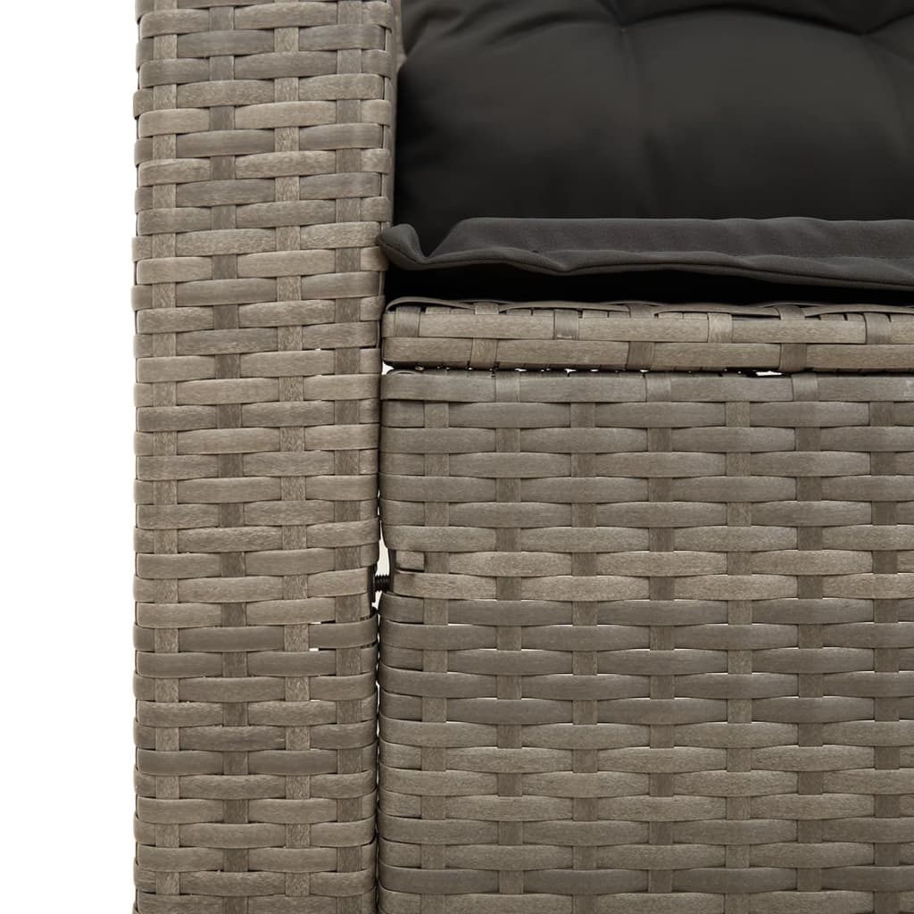 vidaXL Set canapea de grădină cu perne, 5 piese, poliratan/lemn acacia vidaXL Set canapea de grădină cu perne, 5 piese, poliratan/lemn acacia