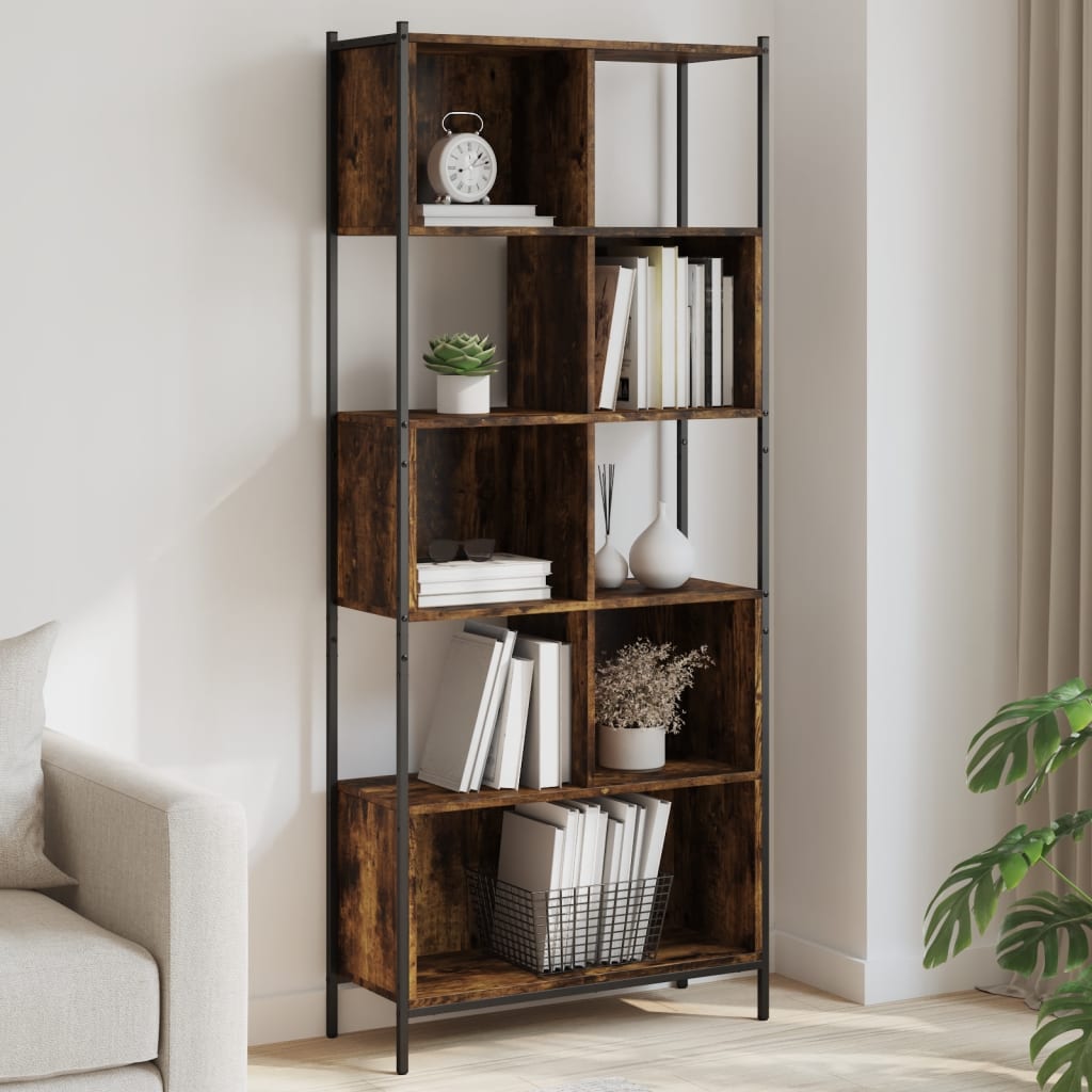 vidaXL Bibliotecă, stejar fumuriu, 72x28x172 cm, lemn prelucrat vidaXL Bibliotecă, stejar fumuriu, 72x28x172 cm, lemn prelucrat