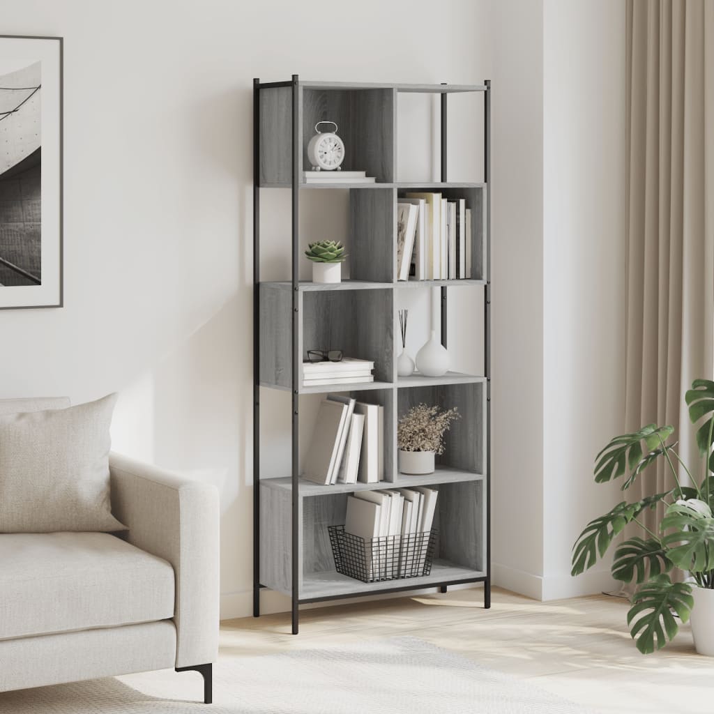 vidaXL Bibliotecă, gri sonoma, 72x28x172 cm, lemn prelucrat vidaXL Bibliotecă, gri sonoma, 72x28x172 cm, lemn prelucrat