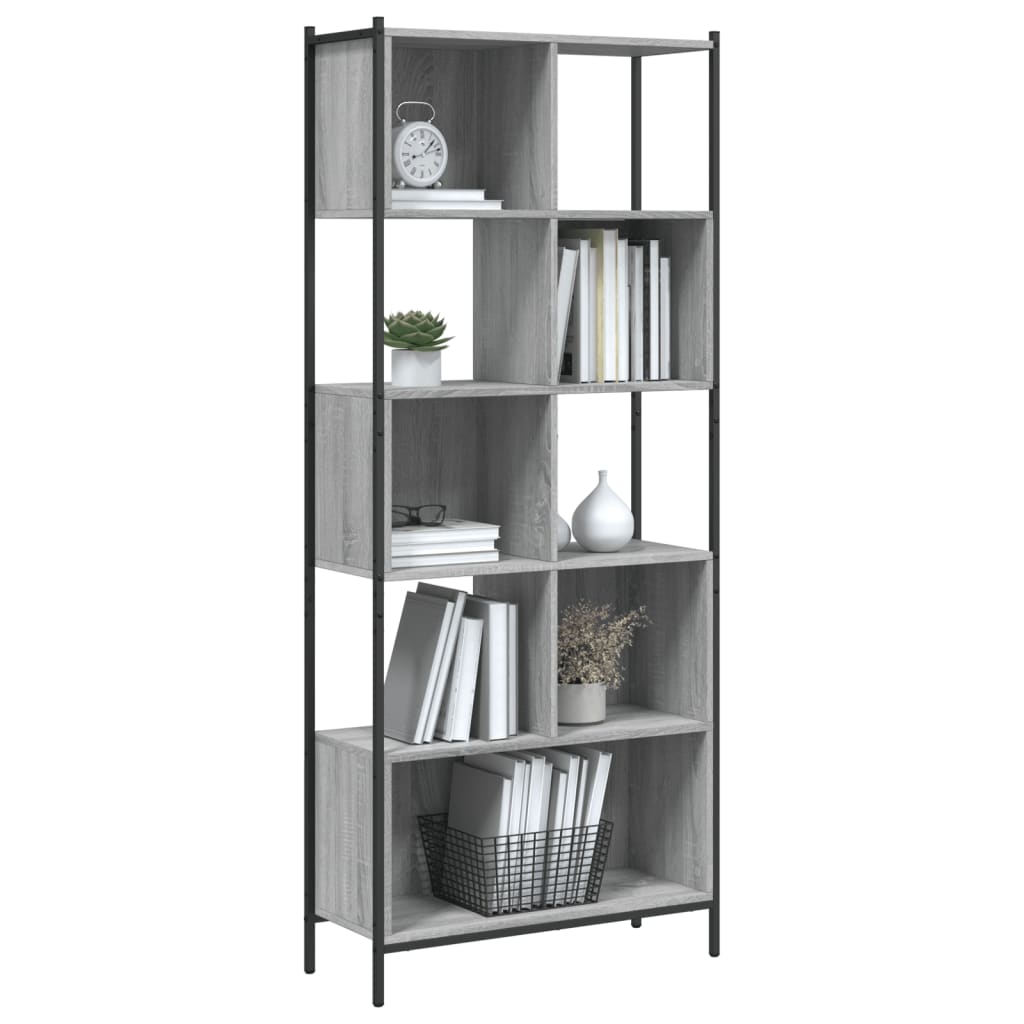 vidaXL Bibliotecă, gri sonoma, 72x28x172 cm, lemn prelucrat vidaXL Bibliotecă, gri sonoma, 72x28x172 cm, lemn prelucrat