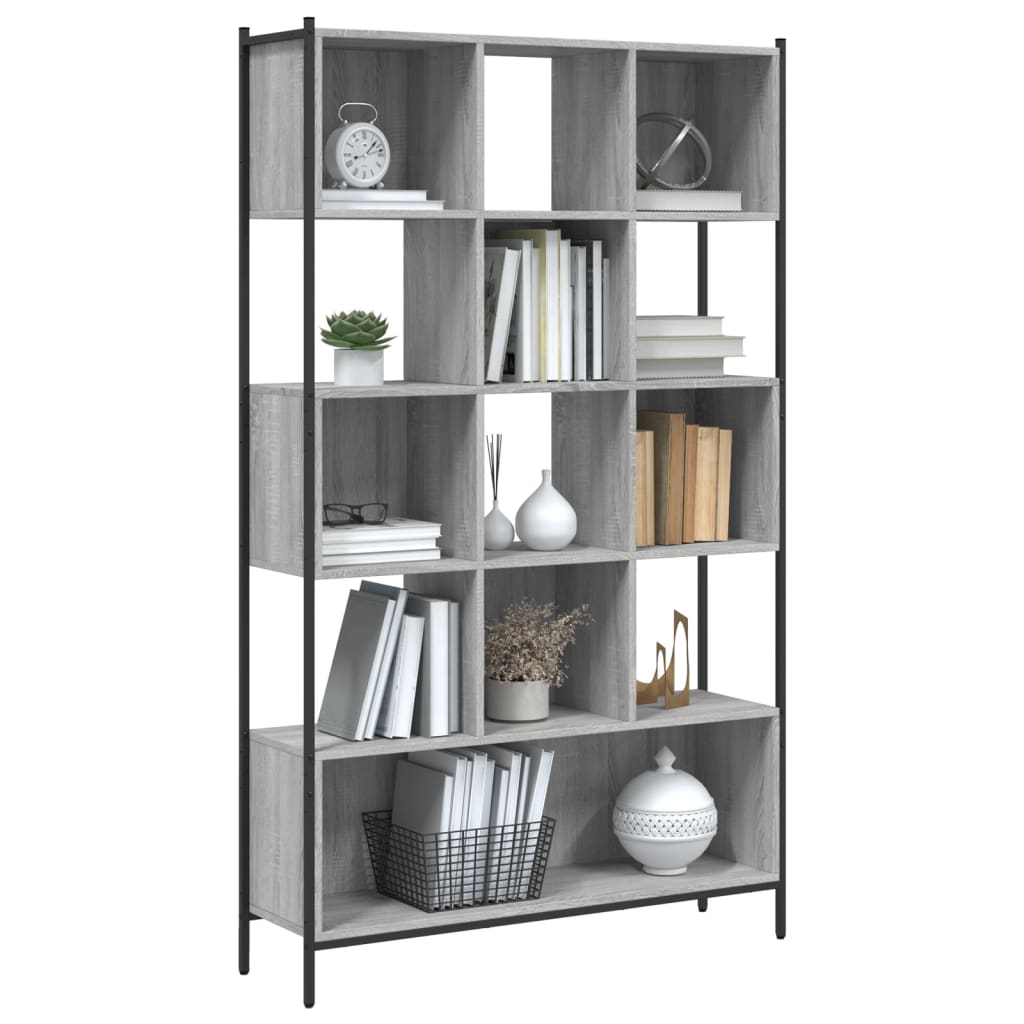 vidaXL Bibliotecă, gri sonoma, 102x28x172 cm, lemn prelucrat vidaXL Bibliotecă, gri sonoma, 102x28x172 cm, lemn prelucrat
