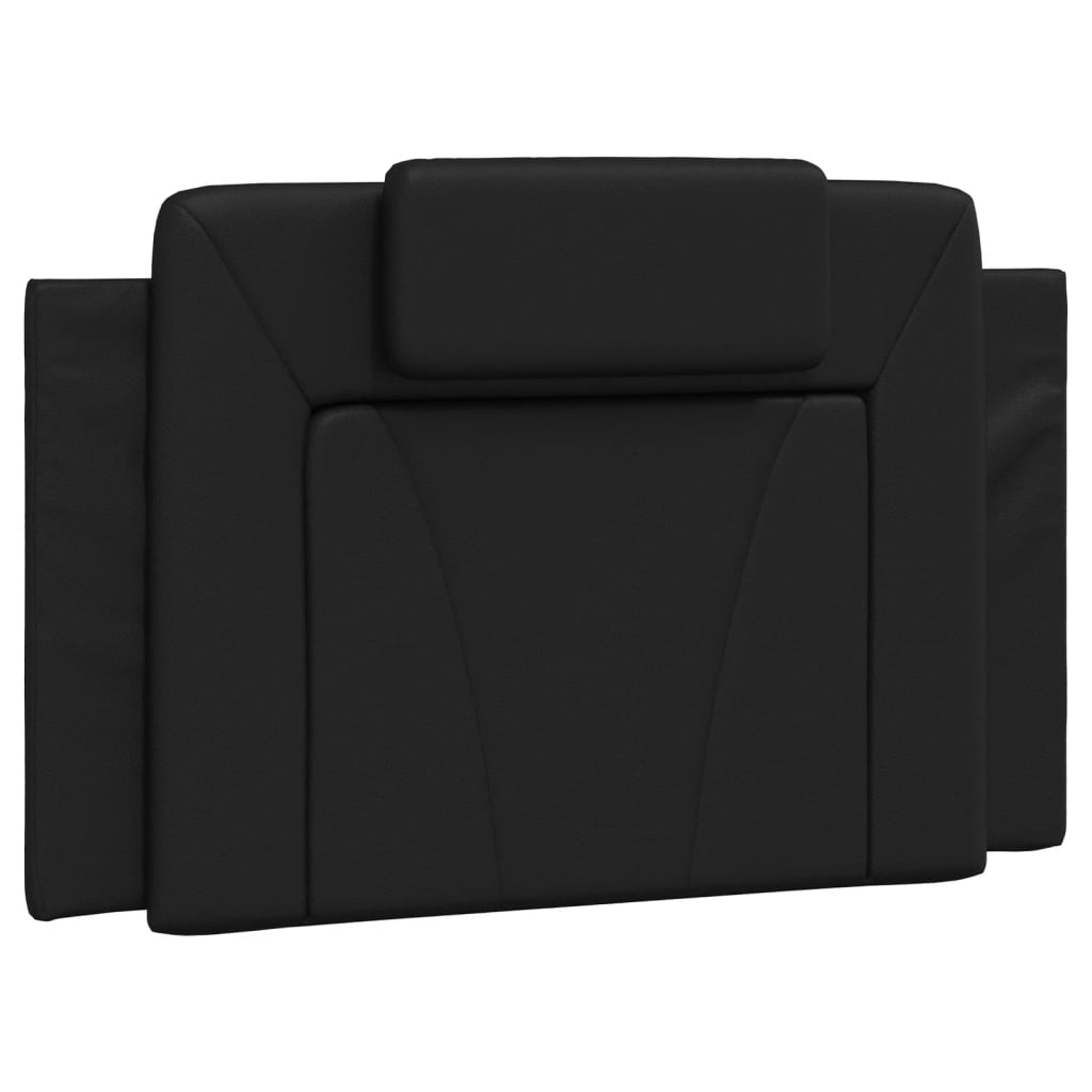 vidaXL Cadru de pat cu lumini LED, negru, 90x200 cm, piele ecologică