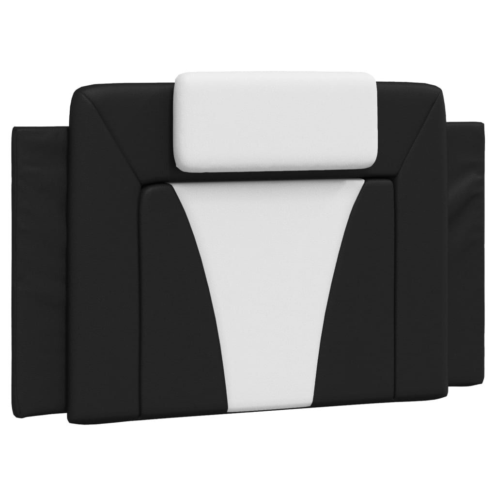 vidaXL Cadru de pat cu lumini LED negru/alb 90x200 cm piele ecologică vidaXL Cadru de pat cu lumini LED negru/alb 90x200 cm piele ecologică