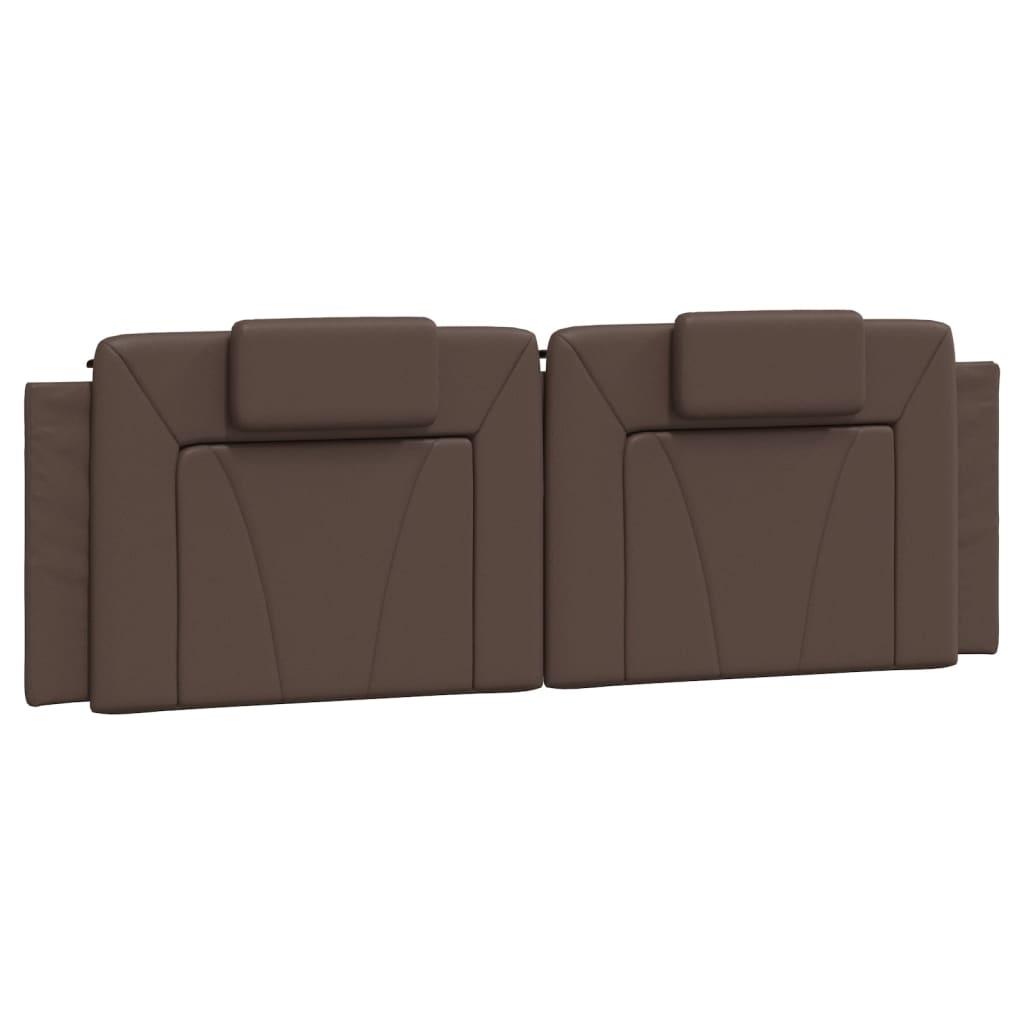 vidaXL Cadru de pat cu lumini LED, maro, 160x200 cm, piele ecologică vidaXL Cadru de pat cu lumini LED, maro, 160x200 cm, piele ecologică