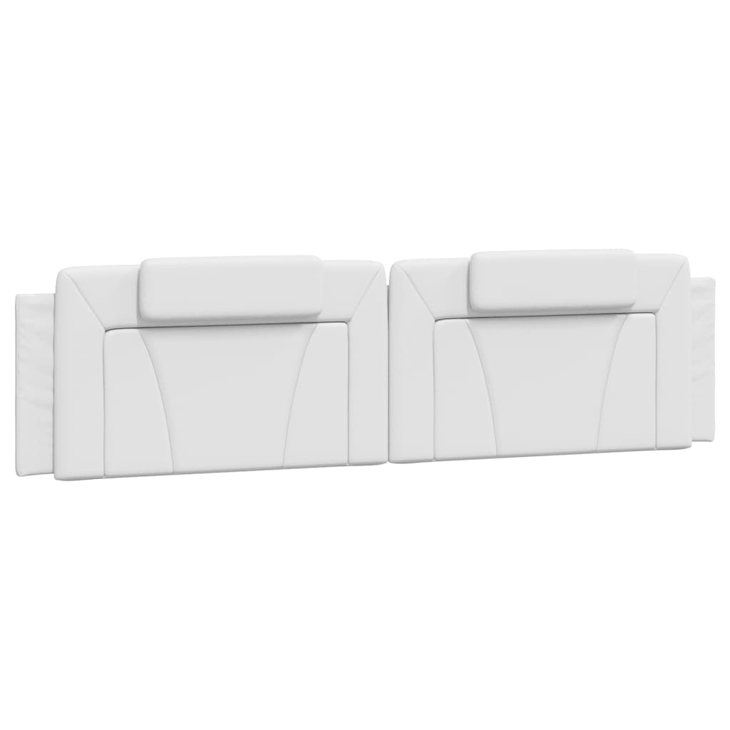 vidaXL Cadru de pat cu lumini LED, alb, 200x200 cm, piele ecologică vidaXL Cadru de pat cu lumini LED, alb, 200x200 cm, piele ecologică