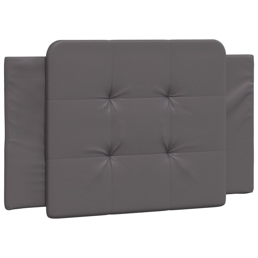 vidaXL Cadru de pat cu lumini LED, gri, 80x200 cm, piele ecologică vidaXL Cadru de pat cu lumini LED, gri, 80x200 cm, piele ecologică