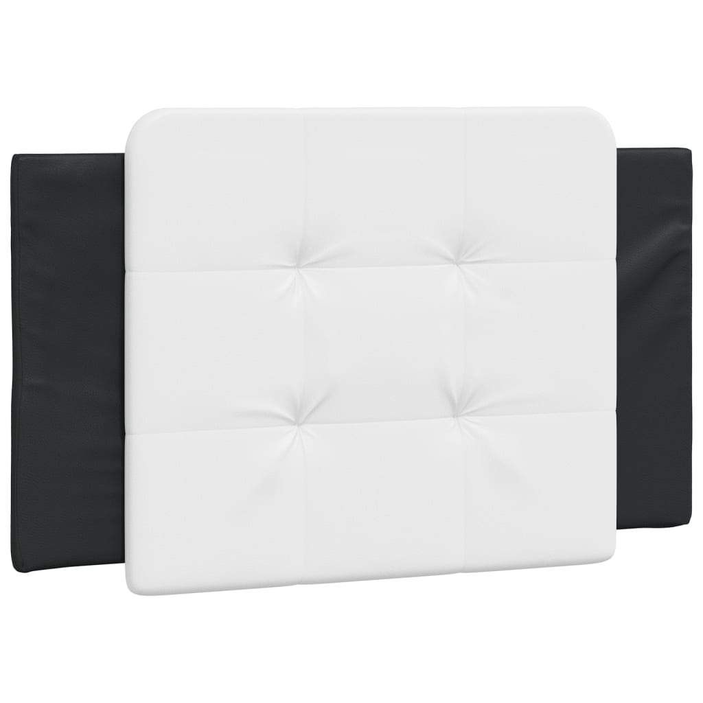 vidaXL Cadru de pat cu lumini LED negru/alb 90x200 cm piele ecologică vidaXL Cadru de pat cu lumini LED negru/alb 90x200 cm piele ecologică