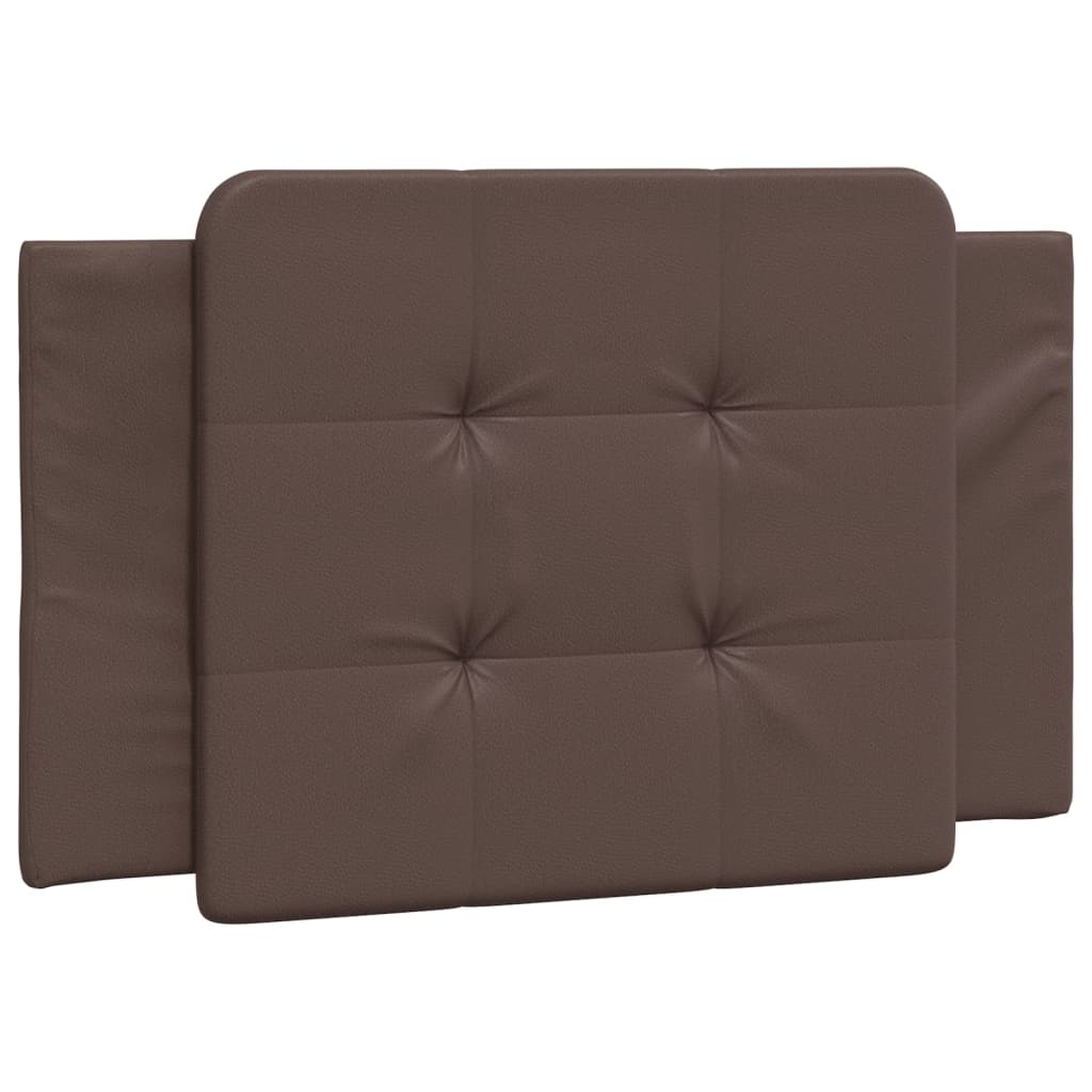 vidaXL Cadru de pat cu lumini LED, maro, 100x200 cm, piele ecologică