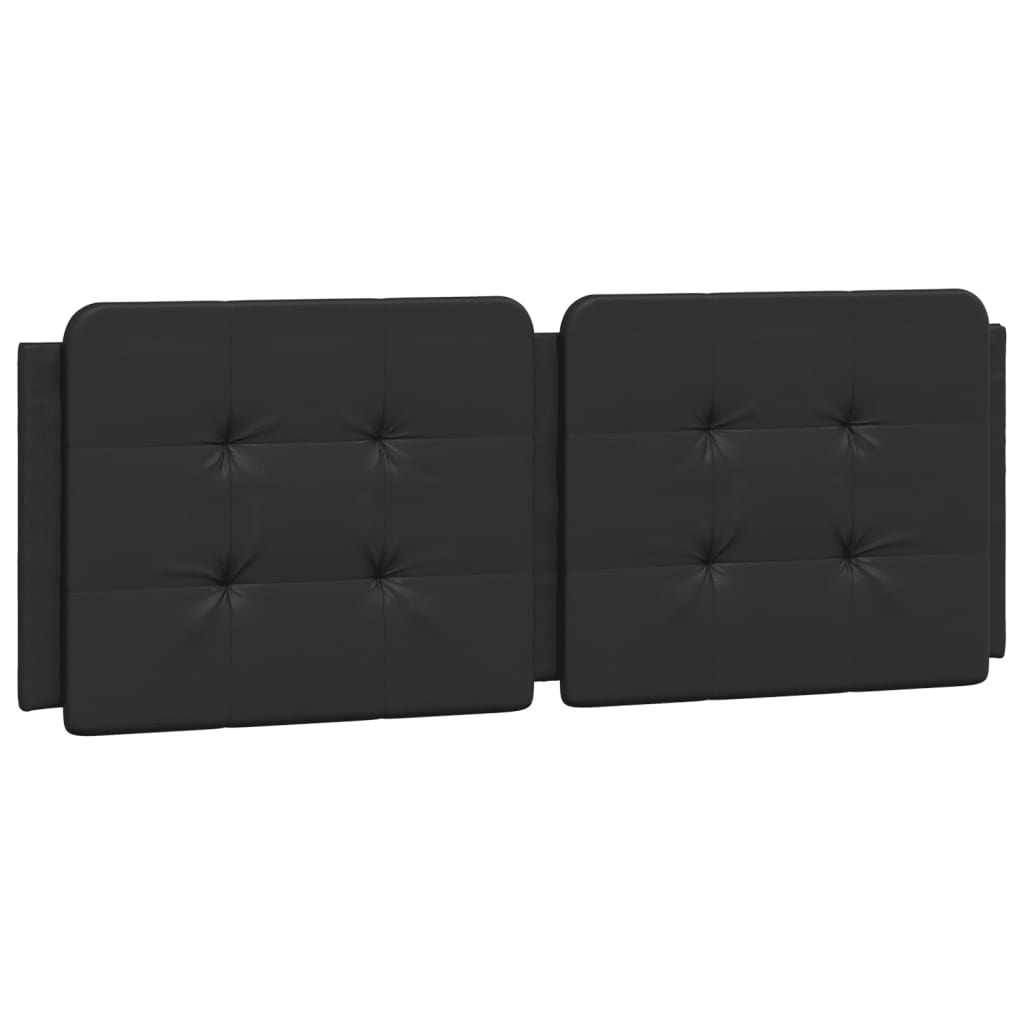 vidaXL Cadru de pat cu lumini LED, negru, 140x190 cm, piele ecologică vidaXL Cadru de pat cu lumini LED, negru, 140x190 cm, piele ecologică