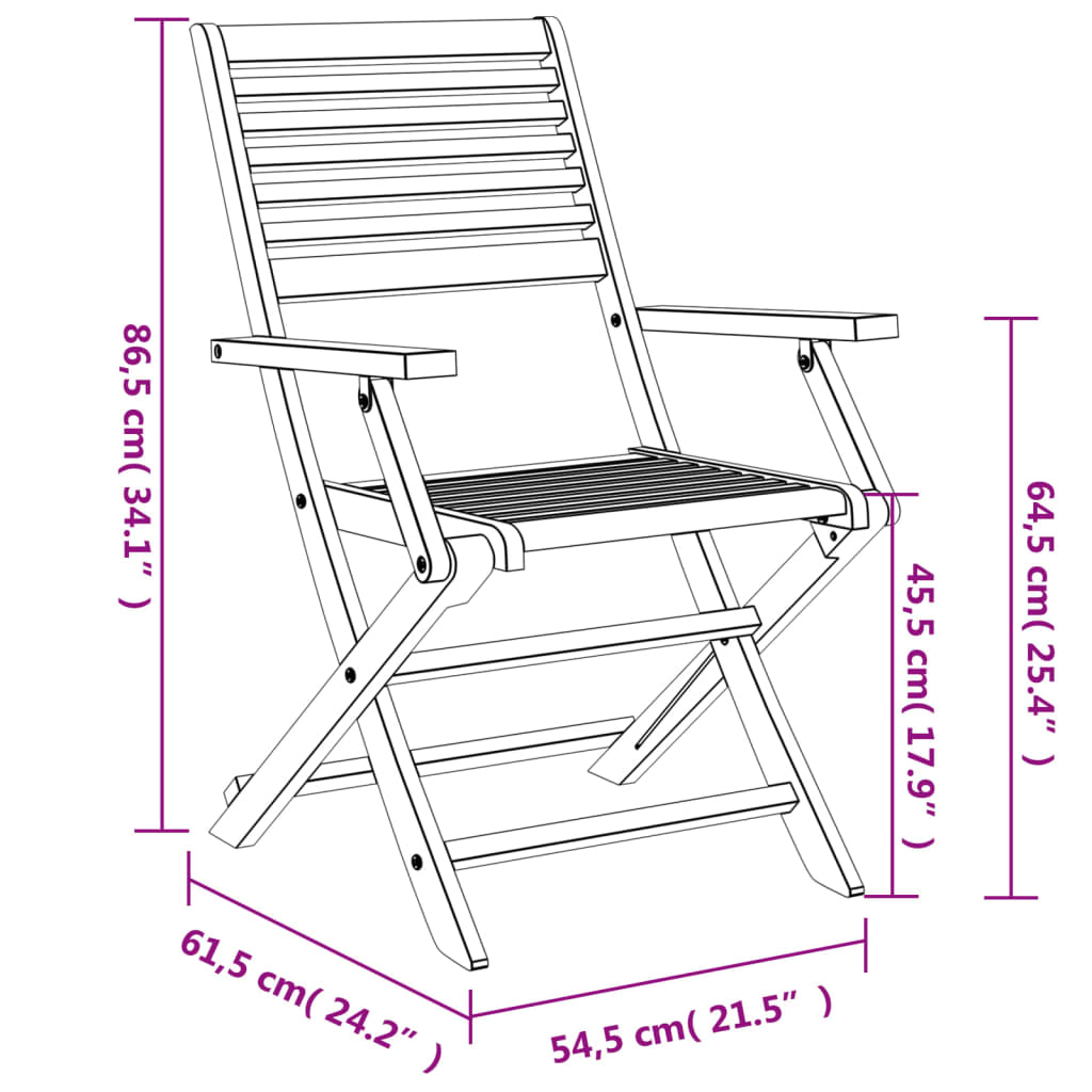 vidaXL Scaune grădină pliante 6 buc 54,5x61,5x86,5cm lemn masiv acacia vidaXL Scaune grădină pliante 6 buc 54,5x61,5x86,5cm lemn masiv acacia