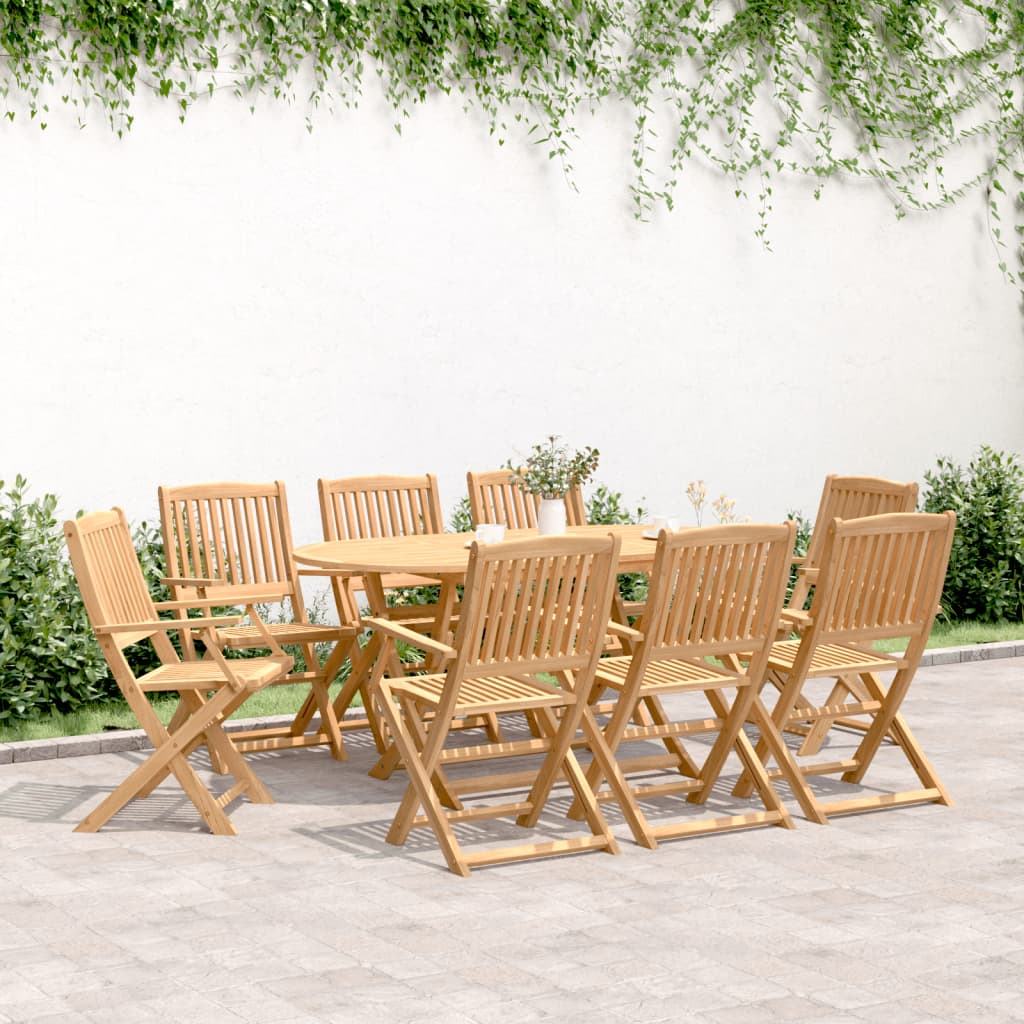 vidaXL Set mobilier de grădină, 9 piese, lemn masiv de acacia vidaXL Set mobilier de grădină, 9 piese, lemn masiv de acacia
