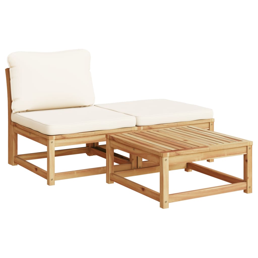 vidaXL Set mobilier grădină cu perne, 6 piese, lemn masiv acacia