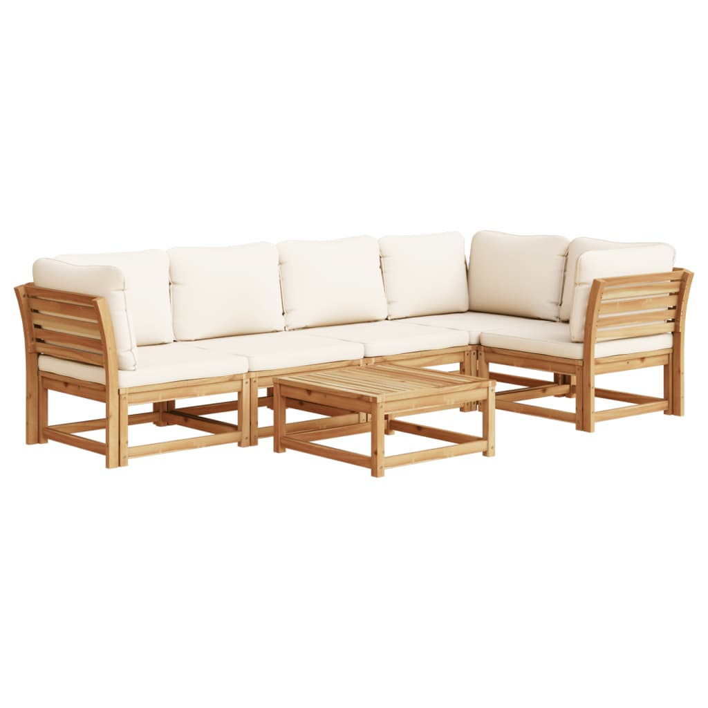 vidaXL Set mobilier grădină cu perne, 6 piese, lemn masiv acacia