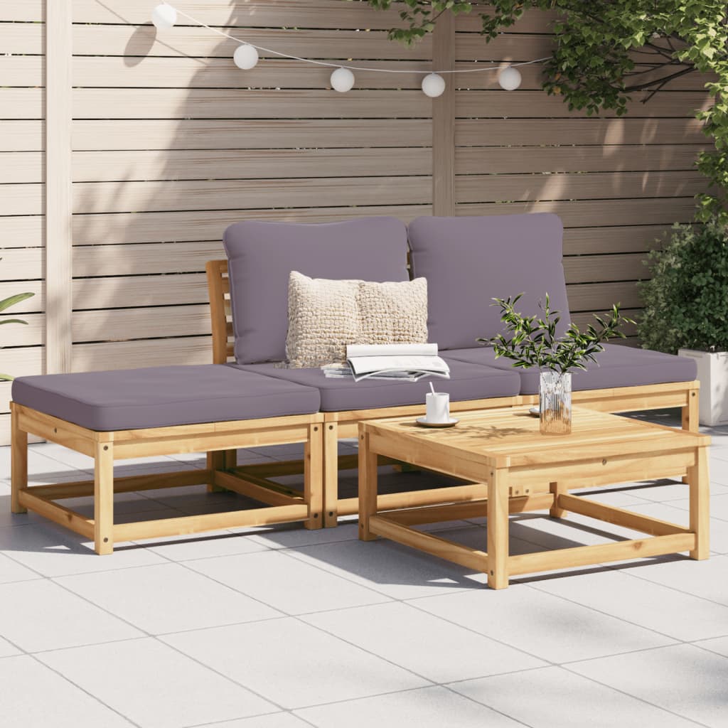 vidaXL Set mobilier de grădină cu perne, 4 piese, lemn masiv de acacia vidaXL Set mobilier de grădină cu perne, 4 piese, lemn masiv de acacia