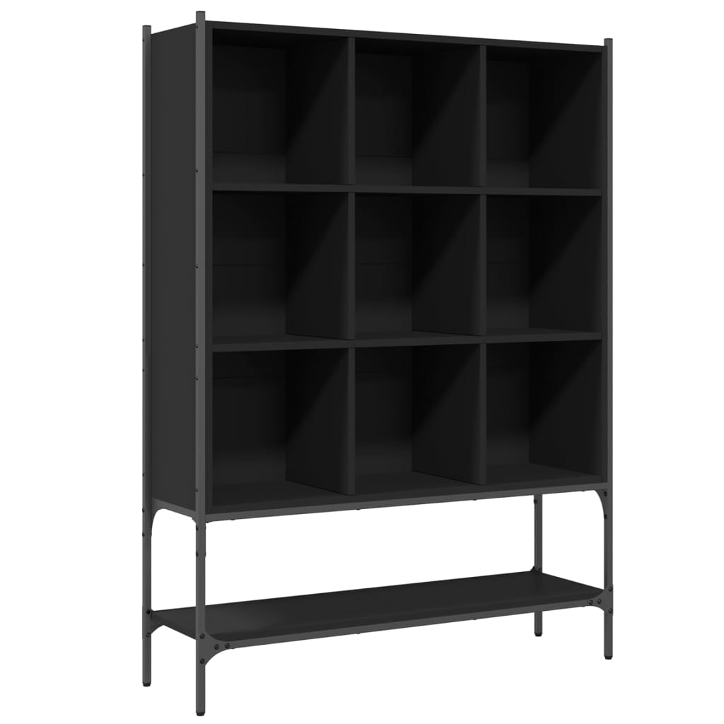 vidaXL Bibliotecă, negru, 102x30x141,5 cm, lemn prelucrat vidaXL Bibliotecă, negru, 102x30x141,5 cm, lemn prelucrat
