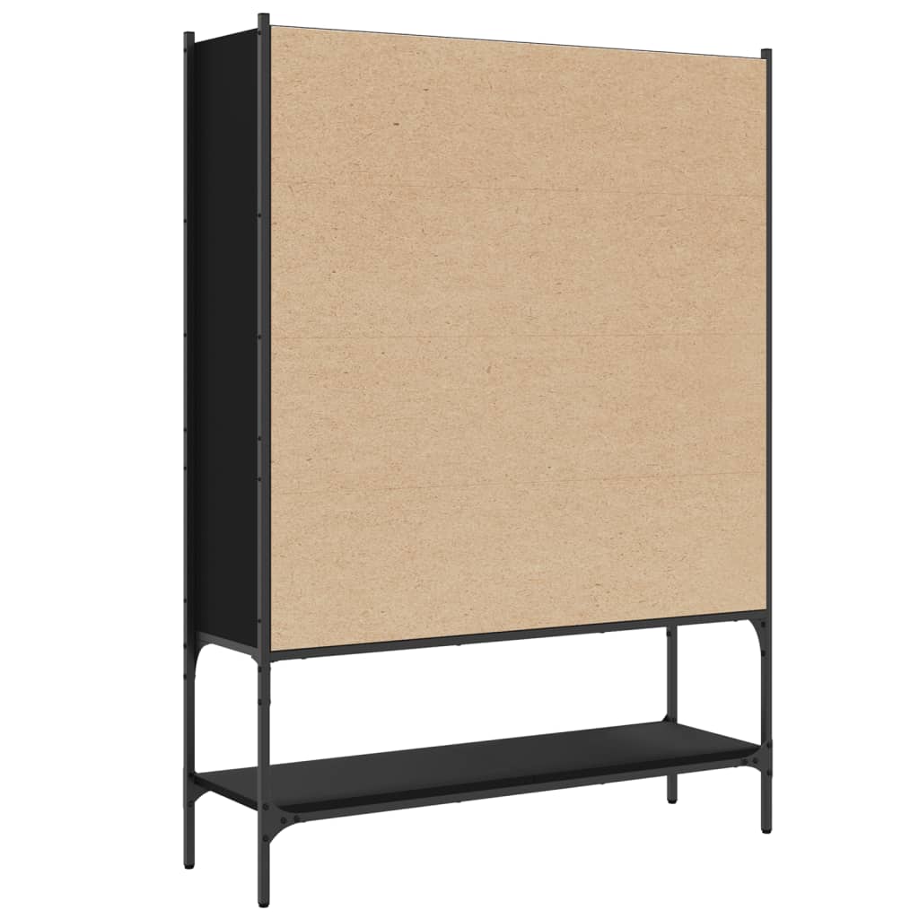 vidaXL Bibliotecă, negru, 102x30x141,5 cm, lemn prelucrat vidaXL Bibliotecă, negru, 102x30x141,5 cm, lemn prelucrat