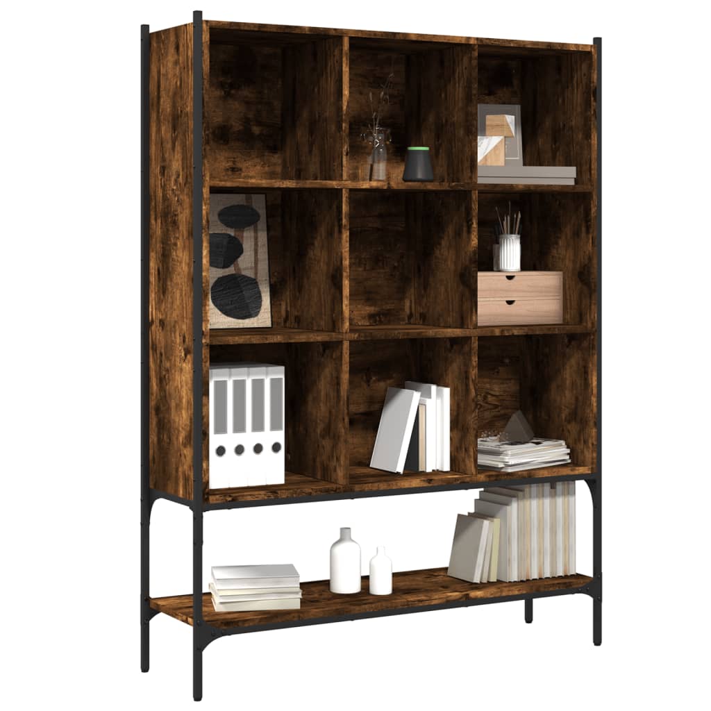 vidaXL Bibliotecă, stejar fumuriu, 102x30x141,5 cm, lemn prelucrat vidaXL Bibliotecă, stejar fumuriu, 102x30x141,5 cm, lemn prelucrat