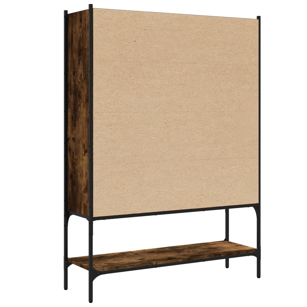 vidaXL Bibliotecă, stejar fumuriu, 102x30x141,5 cm, lemn prelucrat vidaXL Bibliotecă, stejar fumuriu, 102x30x141,5 cm, lemn prelucrat