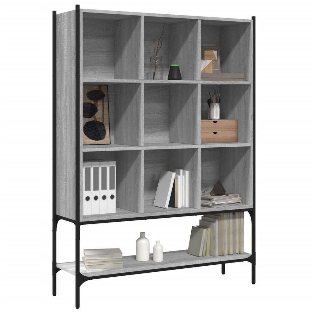 vidaXL Bibliotecă, gri sonoma, 102x30x141,5 cm, lemn prelucrat vidaXL Bibliotecă, gri sonoma, 102x30x141,5 cm, lemn prelucrat
