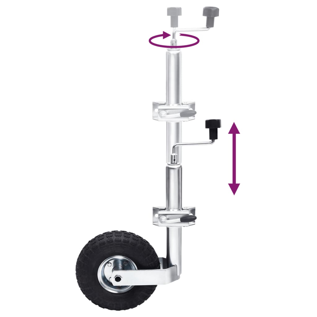 vidaXL Roată manevră 48 mm 2 tub susținere/3 cleme despicate vidaXL Roată manevră 48 mm 2 tub susținere/3 cleme despicate