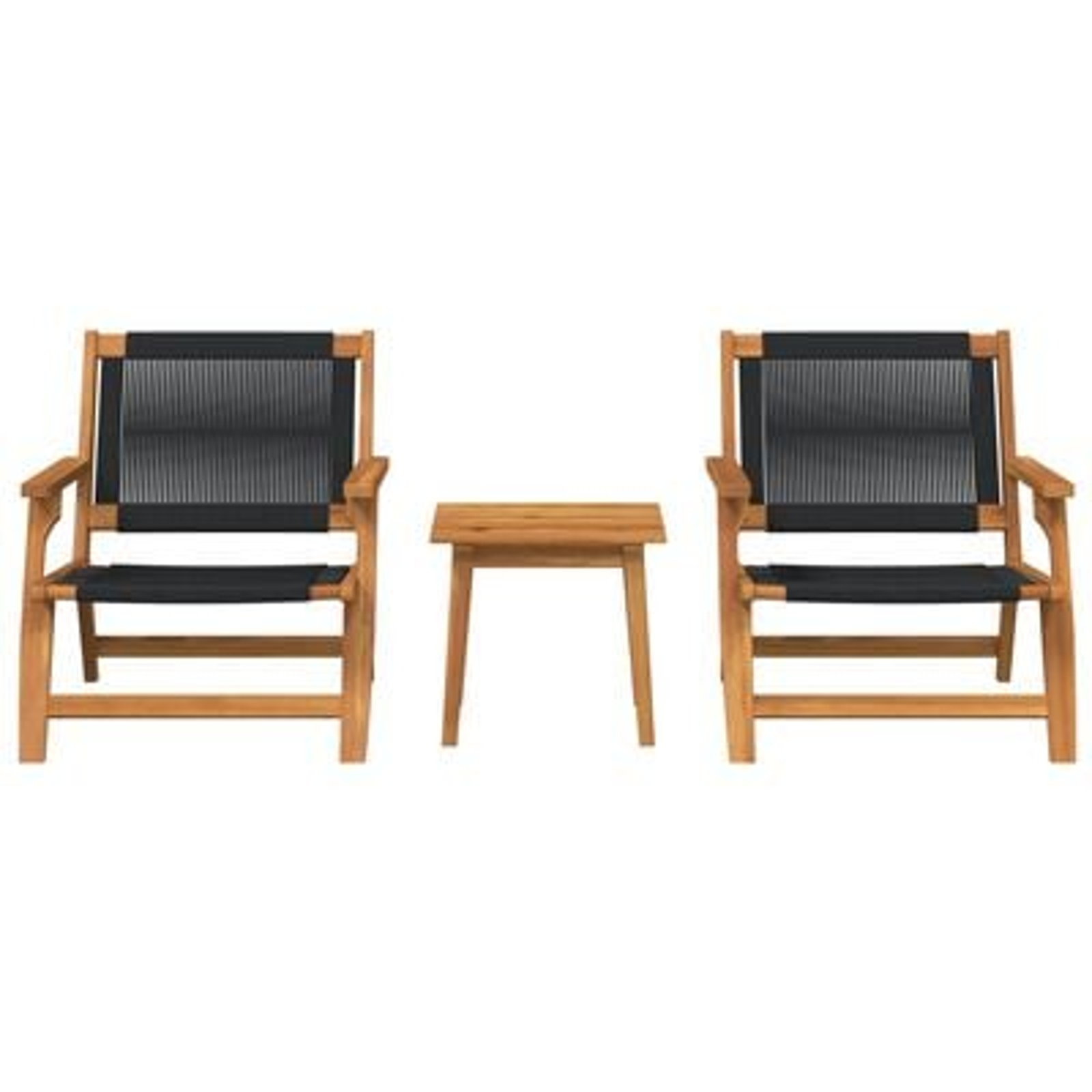 vidaXL Scaune de Grădină cu Masă 3 pcs Negru 45 x 45 x 40 cm vidaXL Scaune de Grădină cu Masă 3 pcs Negru 45 x 45 x 40 cm