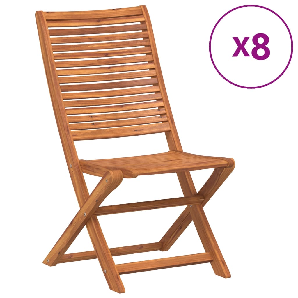 vidaXL Scaune grădină pliabile 8 buc. 51x66x95 cm lemn masiv acacia vidaXL Scaune grădină pliabile 8 buc. 51x66x95 cm lemn masiv acacia