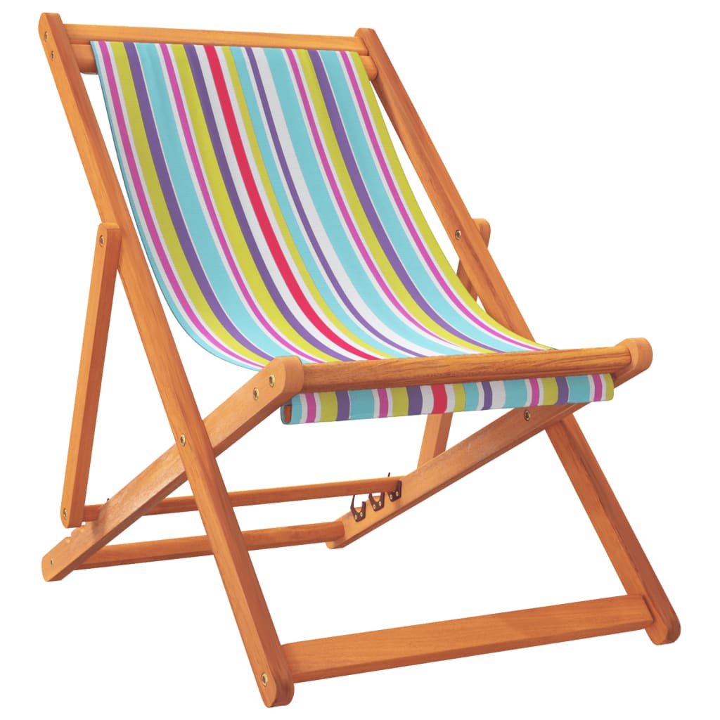 vidaXL Scaune de plajă pliante, 2 buc., multicolor, material textil vidaXL Scaune de plajă pliante, 2 buc., multicolor, material textil