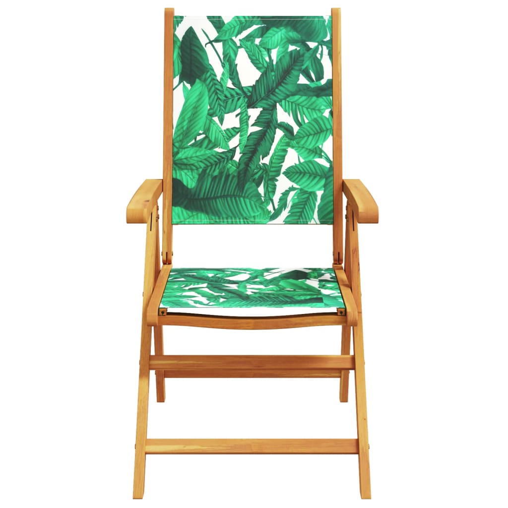 vidaXL Scaune de grădină rabatabile 8 buc., textil verde/lemn masiv vidaXL Scaune de grădină rabatabile 8 buc., textil verde/lemn masiv
