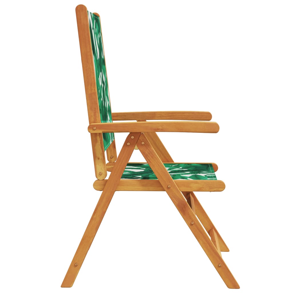 vidaXL Scaune de grădină rabatabile 8 buc., textil verde/lemn masiv vidaXL Scaune de grădină rabatabile 8 buc., textil verde/lemn masiv