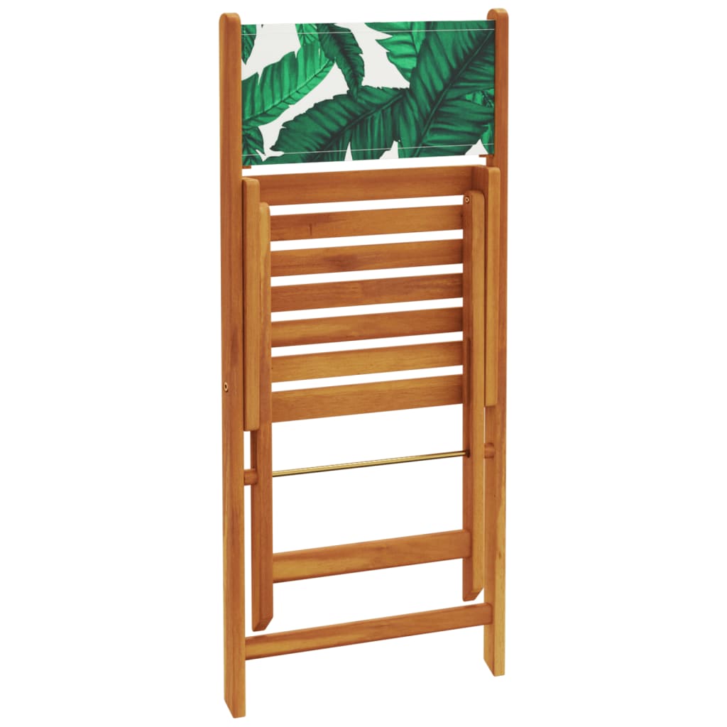 vidaXL Scaune de grădină pliabile 6 buc., textil verde/lemn masiv
