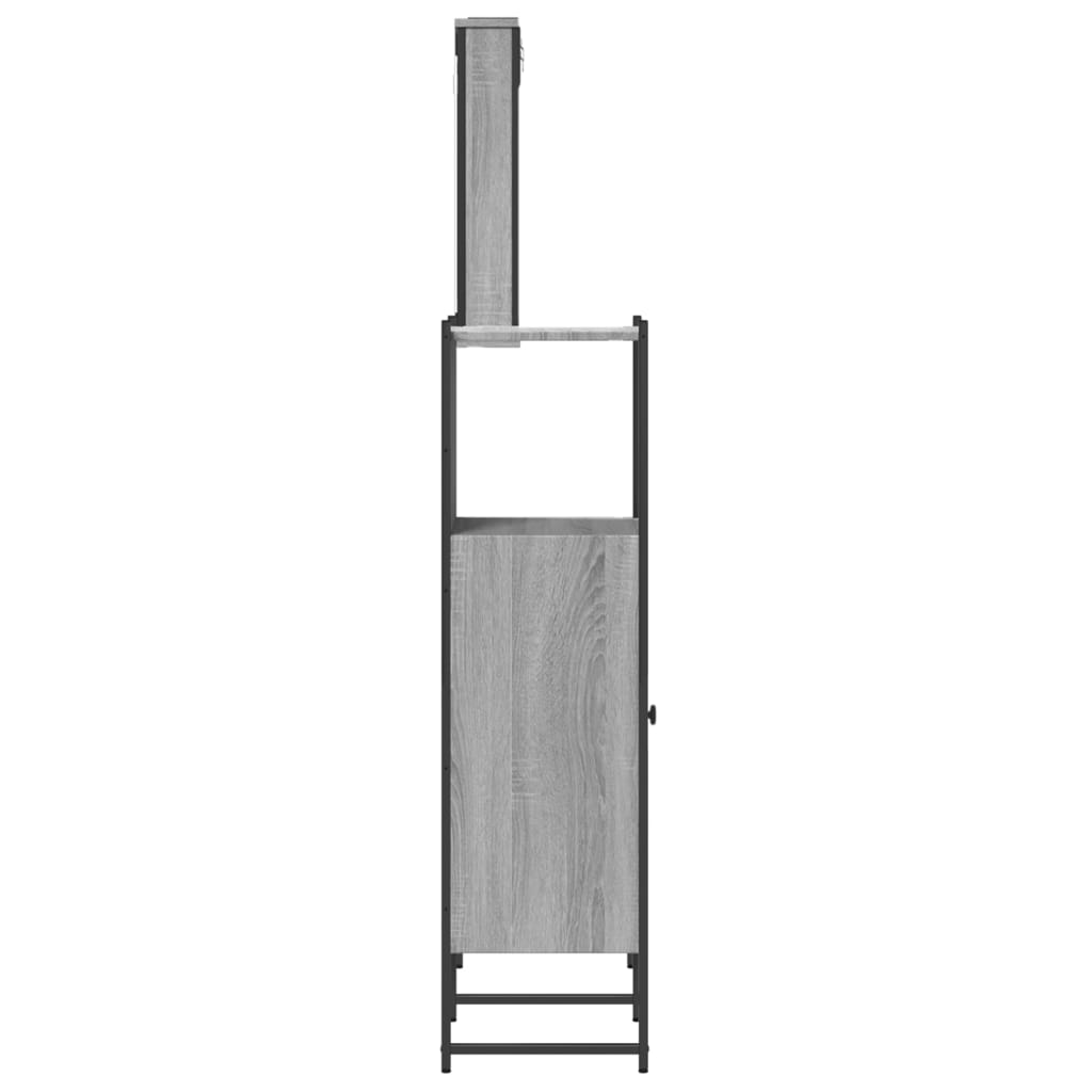 vidaXL Set mobilier de baie, 3 piese, gri sonoma, lemn prelucrat vidaXL Set mobilier de baie, 3 piese, gri sonoma, lemn prelucrat