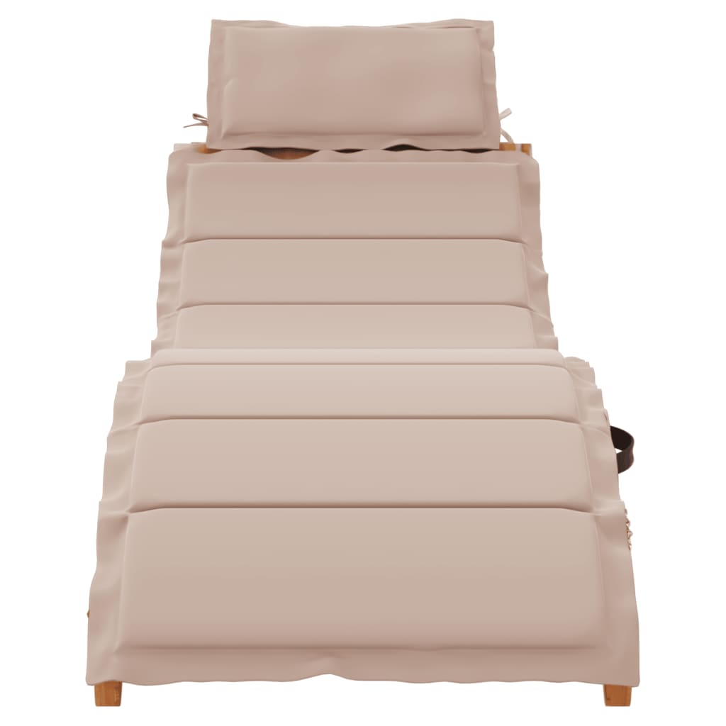 vidaXL Șezlonguri cu perne, 2 buc., taupe, lemn masiv de acacia vidaXL Șezlonguri cu perne, 2 buc., taupe, lemn masiv de acacia