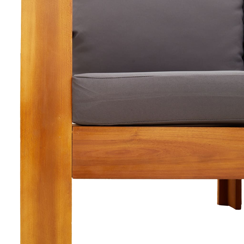 vidaXL Set canapele de grădină cu perne, 4 piese, lemn masiv de acacia