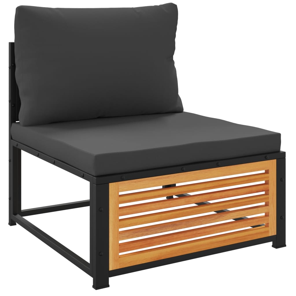 vidaXL Set canapele de grădină cu perne, 4 piese, lemn masiv de acacia vidaXL Set canapele de grădină cu perne, 4 piese, lemn masiv de acacia