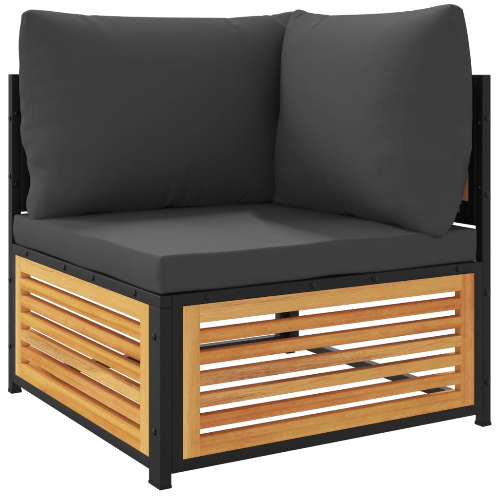 vidaXL Set canapele de grădină cu perne, 4 piese, lemn masiv de acacia vidaXL Set canapele de grădină cu perne, 4 piese, lemn masiv de acacia