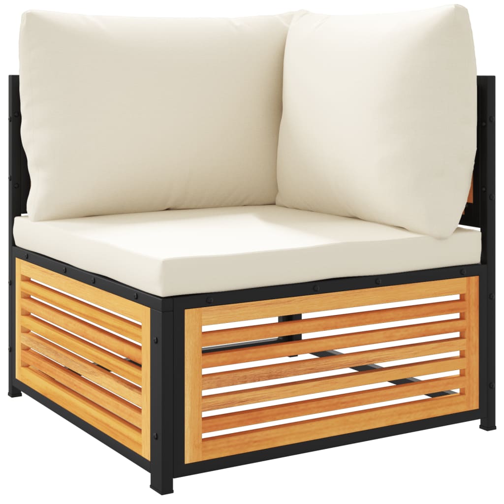 vidaXL Set canapele de grădină cu perne, 4 piese, lemn masiv de acacia vidaXL Set canapele de grădină cu perne, 4 piese, lemn masiv de acacia