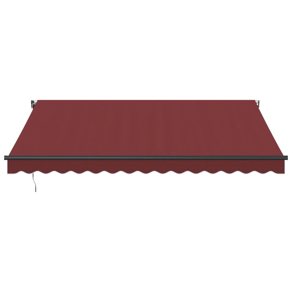 vidaXL Copertina retractabilă automat cu LED-uri, vișiniu, 400x350 cm