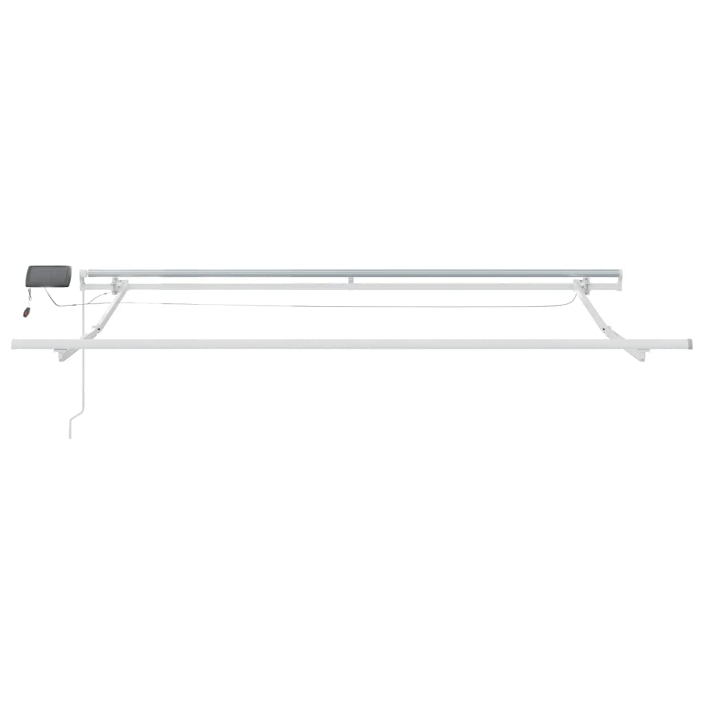 vidaXL Copertină retractabilă manual cu LED, maro, 300x250 cm